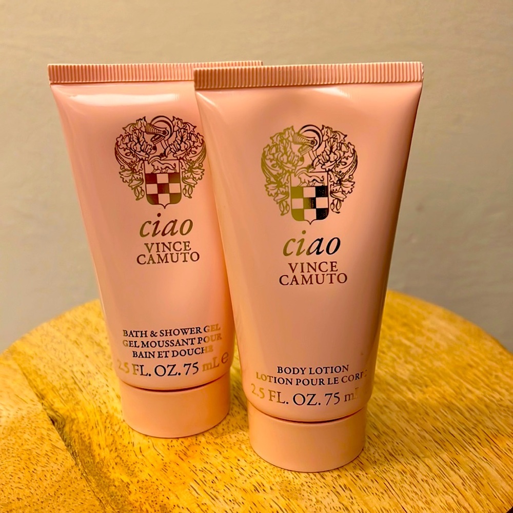 Vince Camuto travel size body lotion & shower gel